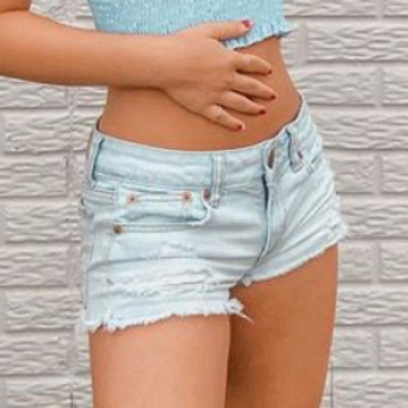 low rise jean shorts american eagle 